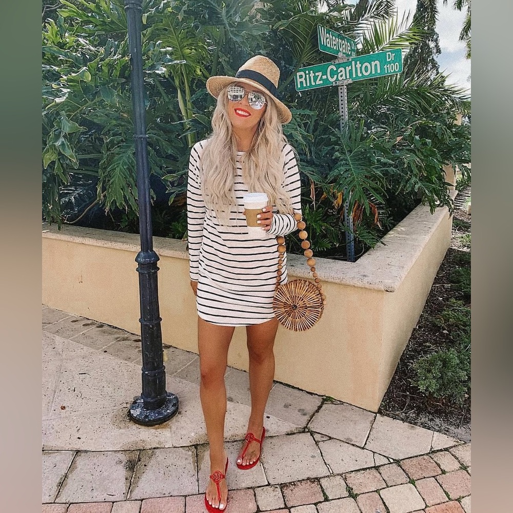 Billabong // striped long sleeve dress